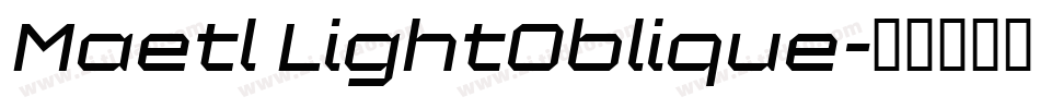 Maetl LightOblique字体转换